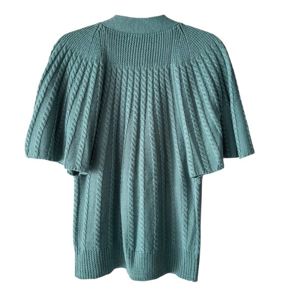 Soft Surroundings Wool Blend Short Sleeve Cardigan Sweater - Picture 5 of 6